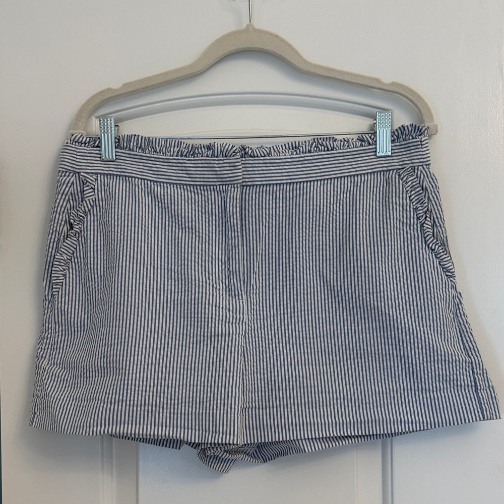 J. Crew Navy Seersucker Women's Shorts
